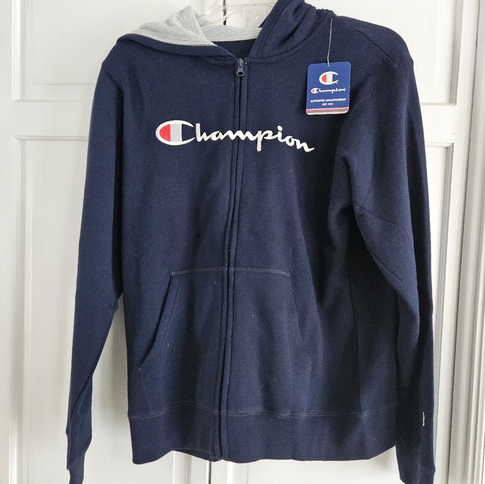 Champion NWT Boys Navy zip hoodie XL